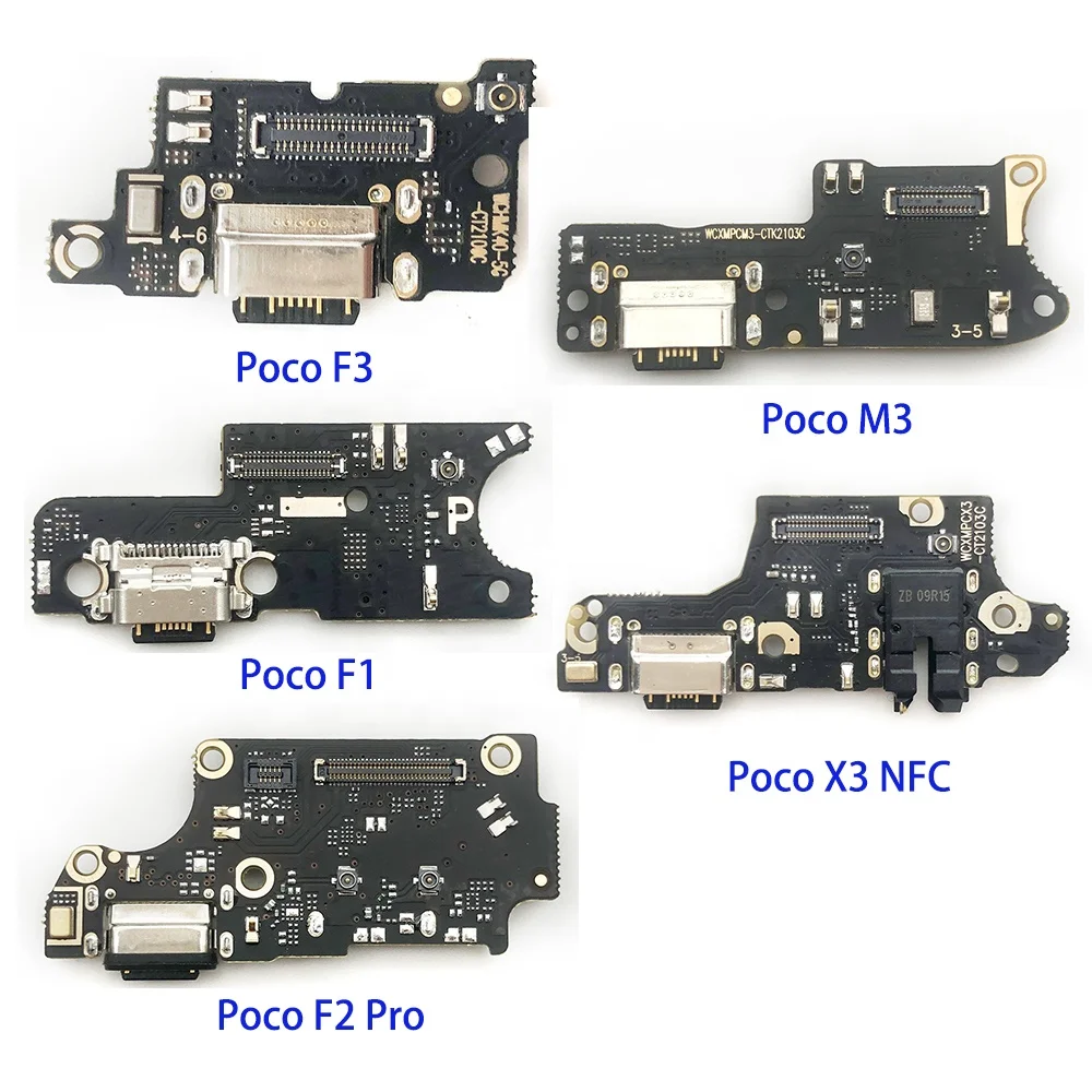 

mobile Phone Flex Cables For Xiaomi Mi Poco F1 F2 Pro M3 F3 X3 NFC USB Charging Port Connector Board Parts