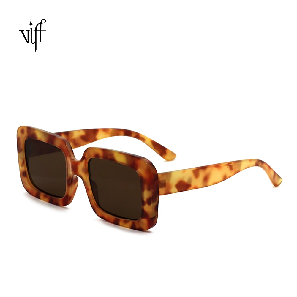 

VIFF HP20232 Women Fashion Style European American Cross Border Sunglasses Square Small Frame Fashion Tortoiseshell Sunglasses, Multi and oem