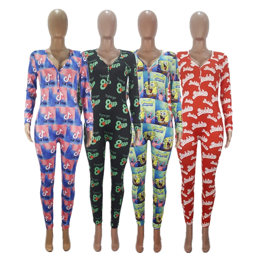 

wholesale women fall clothing long sleeve long pants onesie adult sexy milk silk pajamas for women romper, 17colors