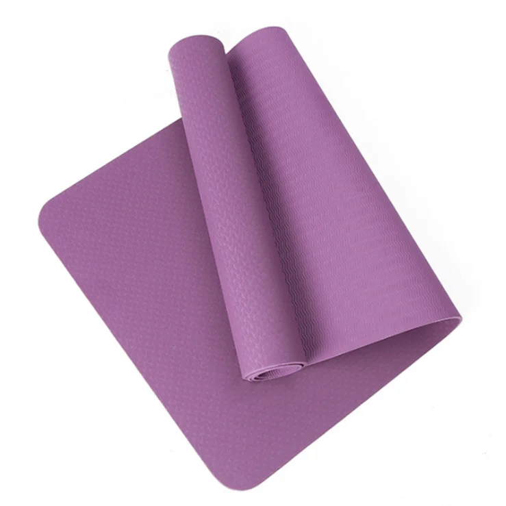 

Popular Best 6mm Thickness No Slip Exercise Eco Friendly Thick Custom TPE Pilates Yoga Mat for Gym, Black,green,blue,pink,purple,orange