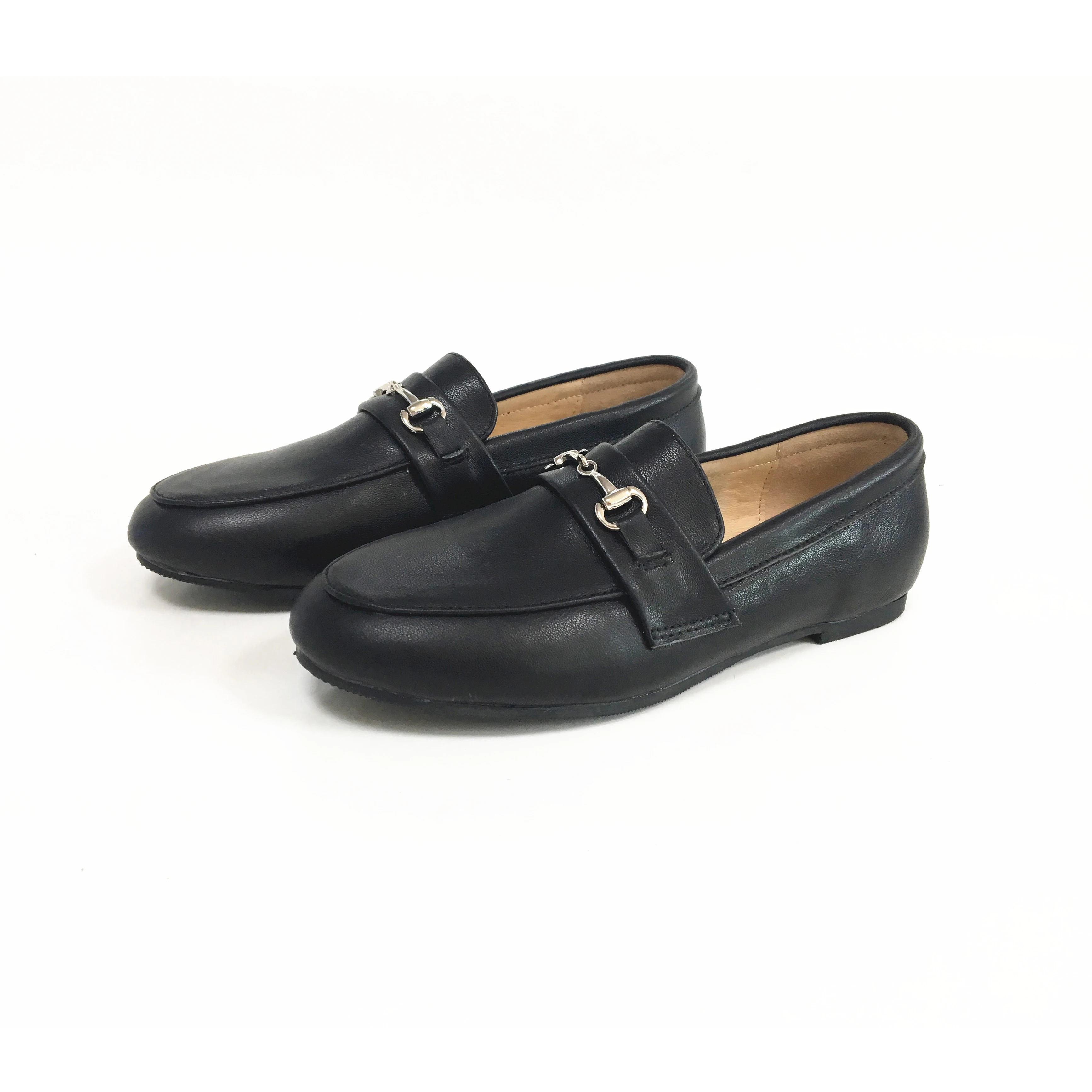 

High quality black leather kids loafers shoes boys leather school shoes Casual genuine leather shoes