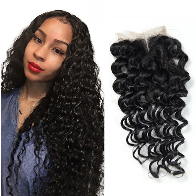 

Custom Logo Virgin Human Hair Swiss Lace Transparent 4x4 5x5 Hd Lace Closure Brazilian Human Hair Vendor