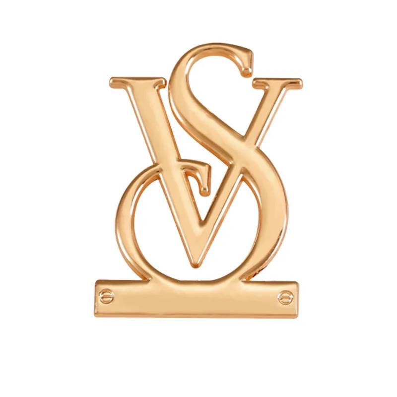 

Fashion design custom metal tag logo bag accessories gold metal logo labels for handbags