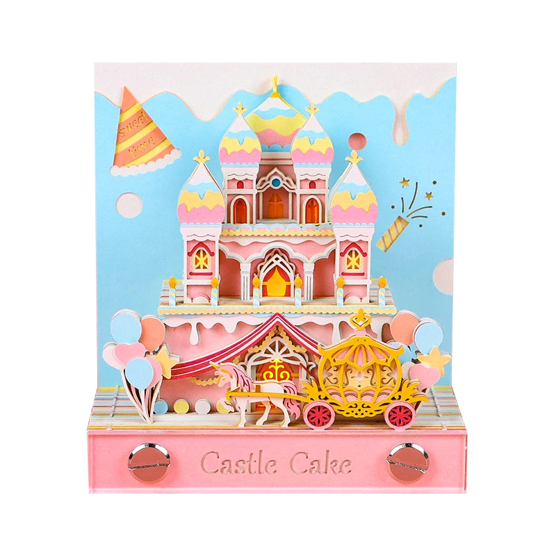 Kids Birthday Gift Sets for Women Cake 3D Memo Pads Custom Notepad Cube Sticky Notes Block Kawaii Stationery Items Wholesale