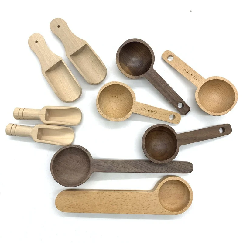 

Mini Wooden Scoops Bath Salt Spoon Candy Flour Measuring Spoon Tbsp