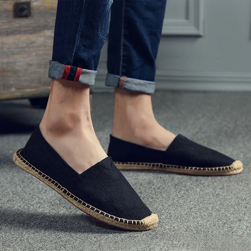 

2020 Hot Selling Fashion ladies flat slip on shoes latest breathable women casual canvas shoes, Black, white, gray, dark brown, light brown