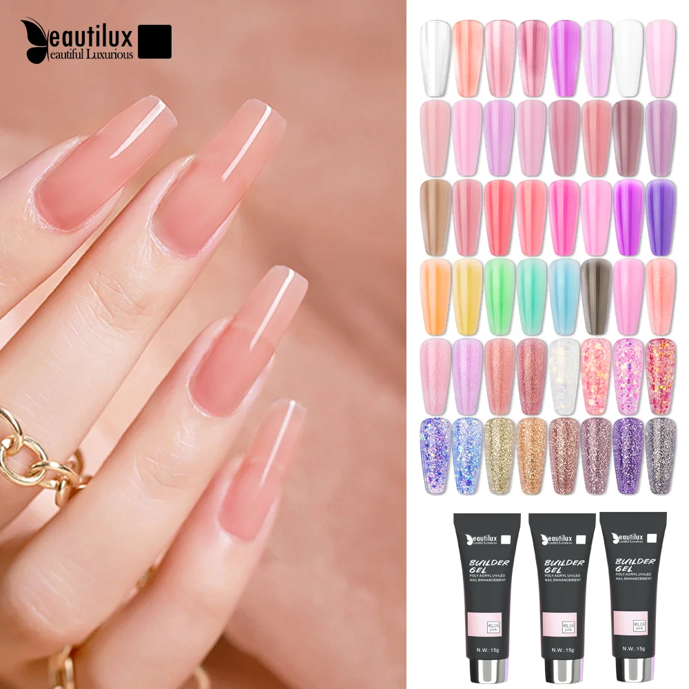 

Beautilux Nail Acrylic Gel Professional Nail Supplies Poly Acryl Construction Gel available with 15g and 50g