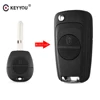KEYYOU 2 Buttons Flip Folding Modified Remote Car Key Shell For Nissan Micra Almera X-Trail Primera Auto Key Case Cover