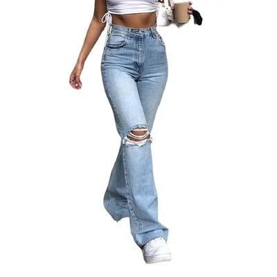 

Manufacturers directly purchase cross-border women's jeans, slim women's jeans and trousers, Customized color