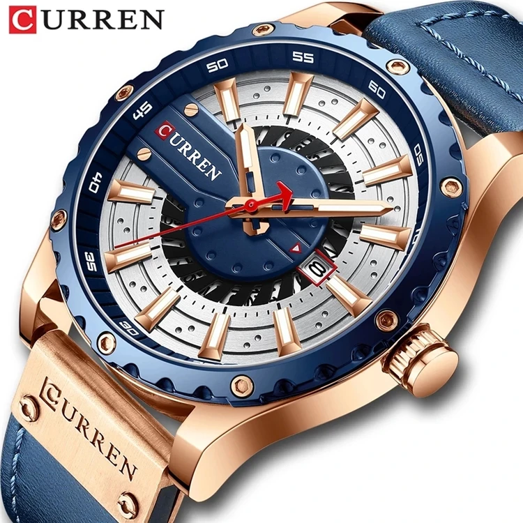 

2020 CURREN Mens Watches Waterproof Top Brand Luxury Calendar Male Watch men Leather Sport Military Wristwatch Dropshipping New