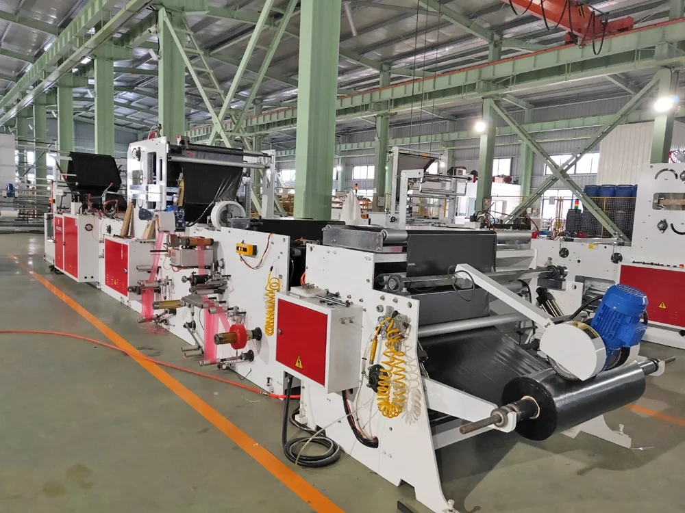 
Automatic plastic bag on roll bag machine draw tape drawstring biodegradable trash garbage roll bag making machine on roll 