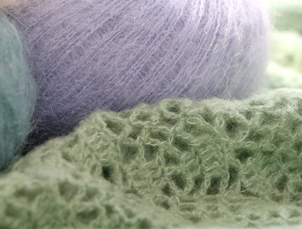 
Dyed mohair fine thread fancy wool hand knitting sweater wool ball scarf crochet shawl matching cashmere DIY soft yarn 