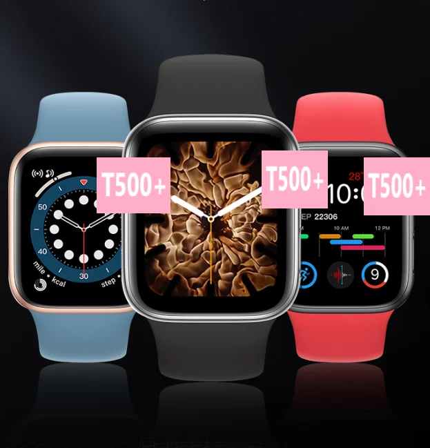 

New arrival 1.75 inch IPS Full Touch Screen smart watch series 6 t500+ upgrade t500 smart watch PK W26 w26+ smartwatch