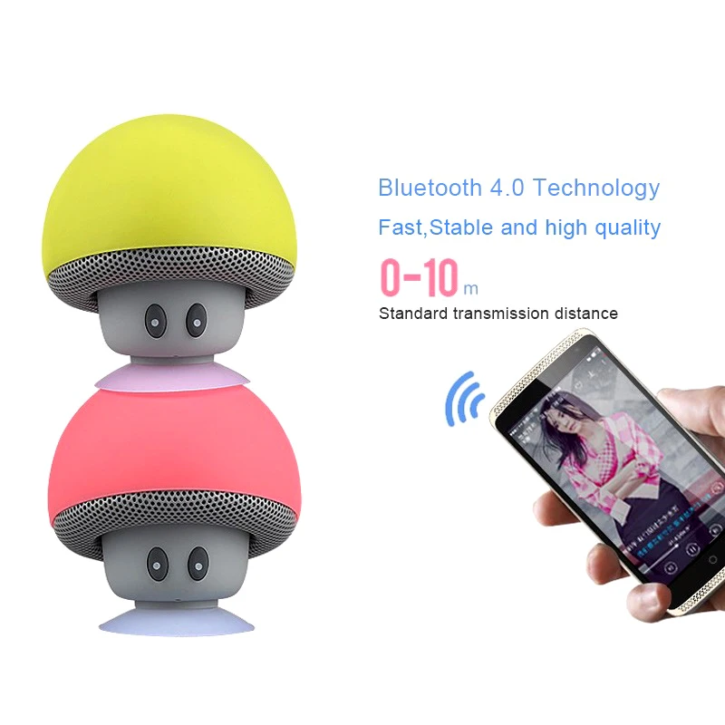 Factory wholesale round mushroom waterproof mini speaker with suction cup portable wireless bluetooth shower speaker promotion - ANKUX.COM