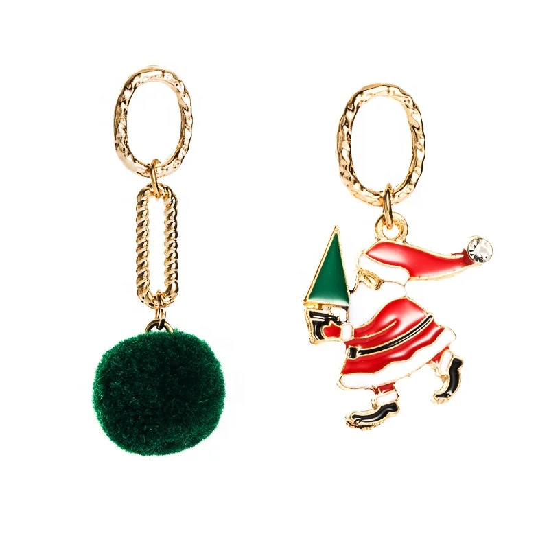 

New Christmas Earrings Crystal Snowman Jewelry Christmas Tree Stud Earring For Women Creative Party Accessories Girl Gifts