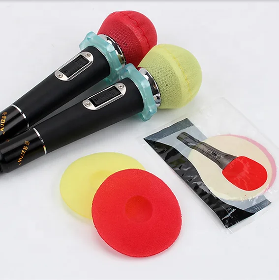 

Colorful KTV mic cover disposable microphone cover for KTV Mic Foam, Red yellow black