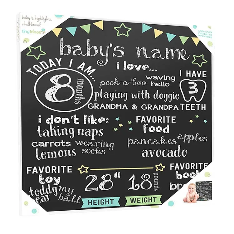 

Baby Milestone Board,Milestone Chalkboard, Baby Gifts, Black