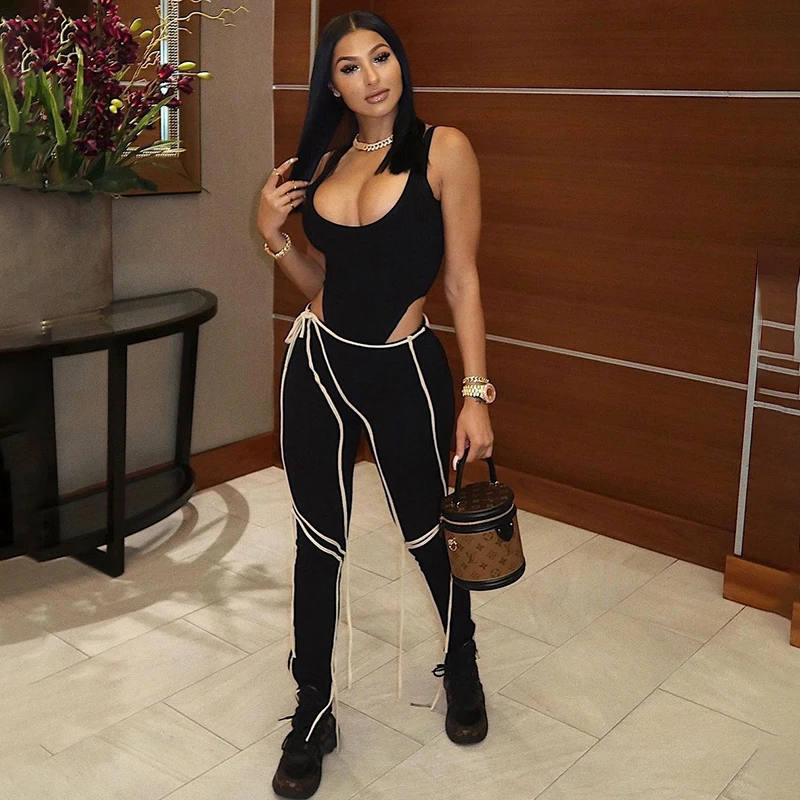 

2021 fashion high waist slim sweat pants outfit casual pants for women clothing