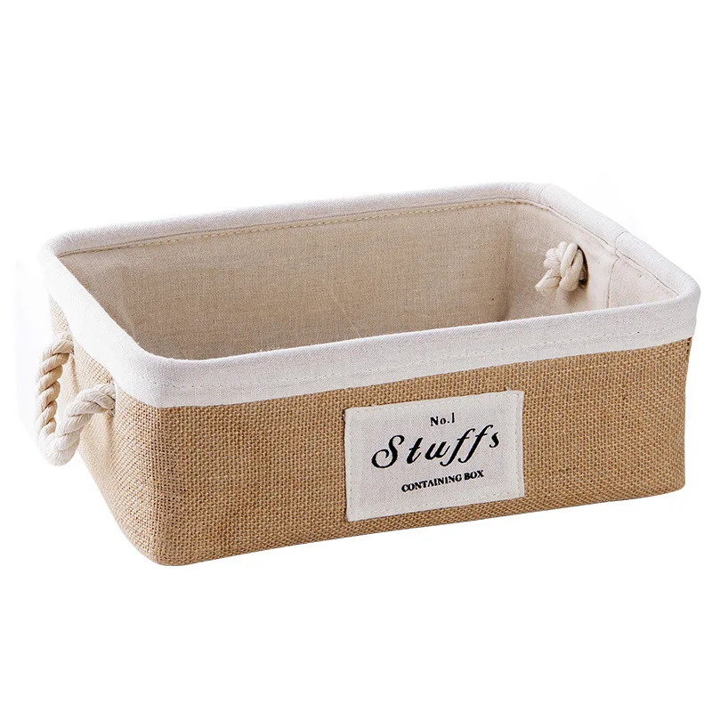 

2021 New Jute Fiber Vintage Multi-size Storage Basket folding laundry basket