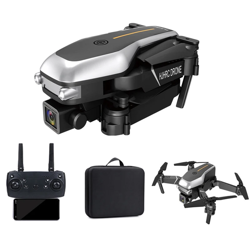 

2021 New Mini Drone 4K Professional Dual Camera 1080P WiFi FPV Drone Foldable Quadcopter Dron RC Helicopter Toys Drone HJ95, Black