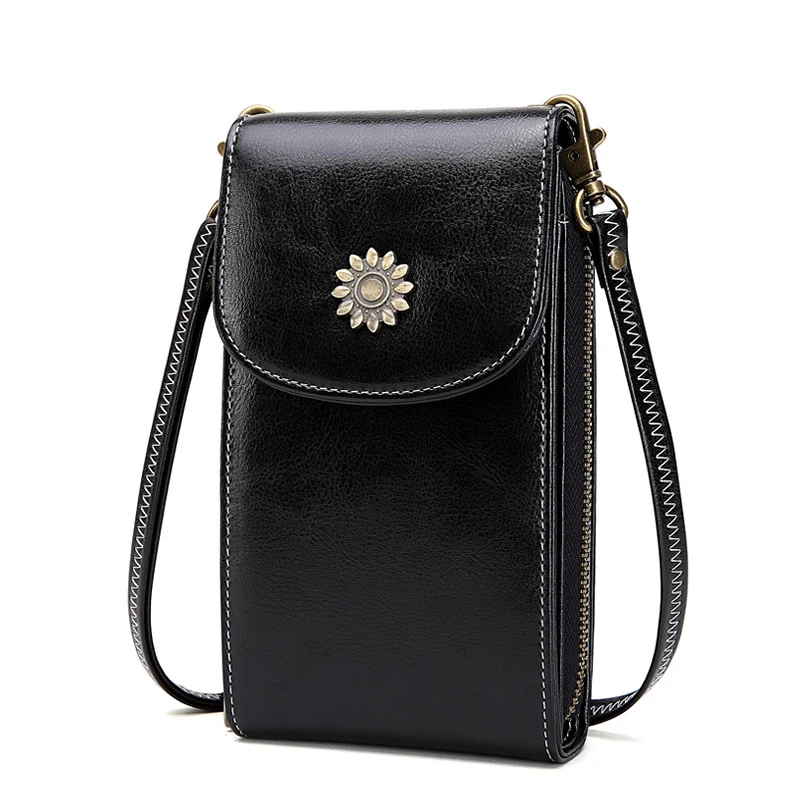 

Classical Genuine Leather phone bag,cell phone shoulder bag,shoulder phone bag women