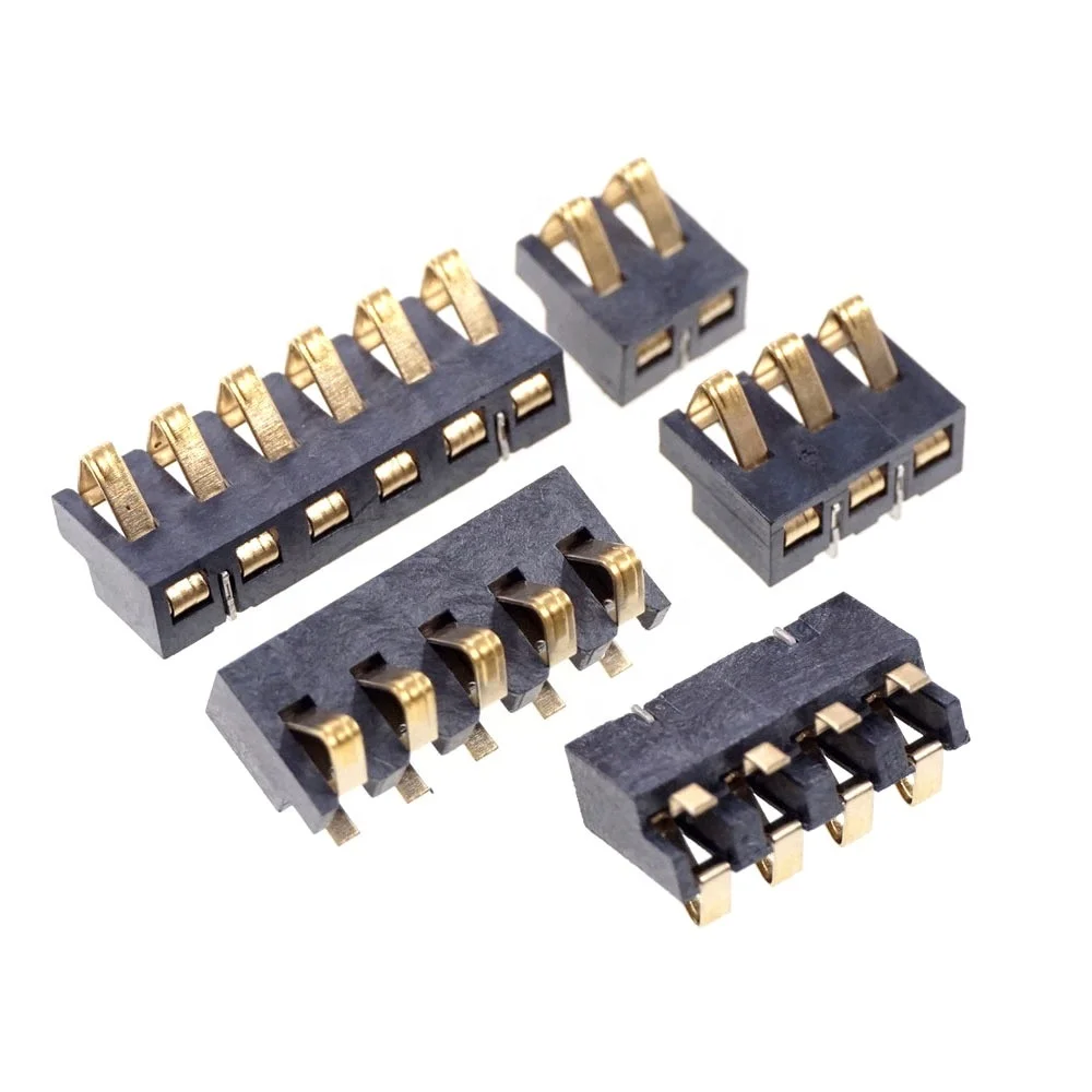 

Spring Compression Contact 2.5 mm Pitch 2 3 4 5 6 Pin Female male SMD Lithium Battery Connectors Power Charge