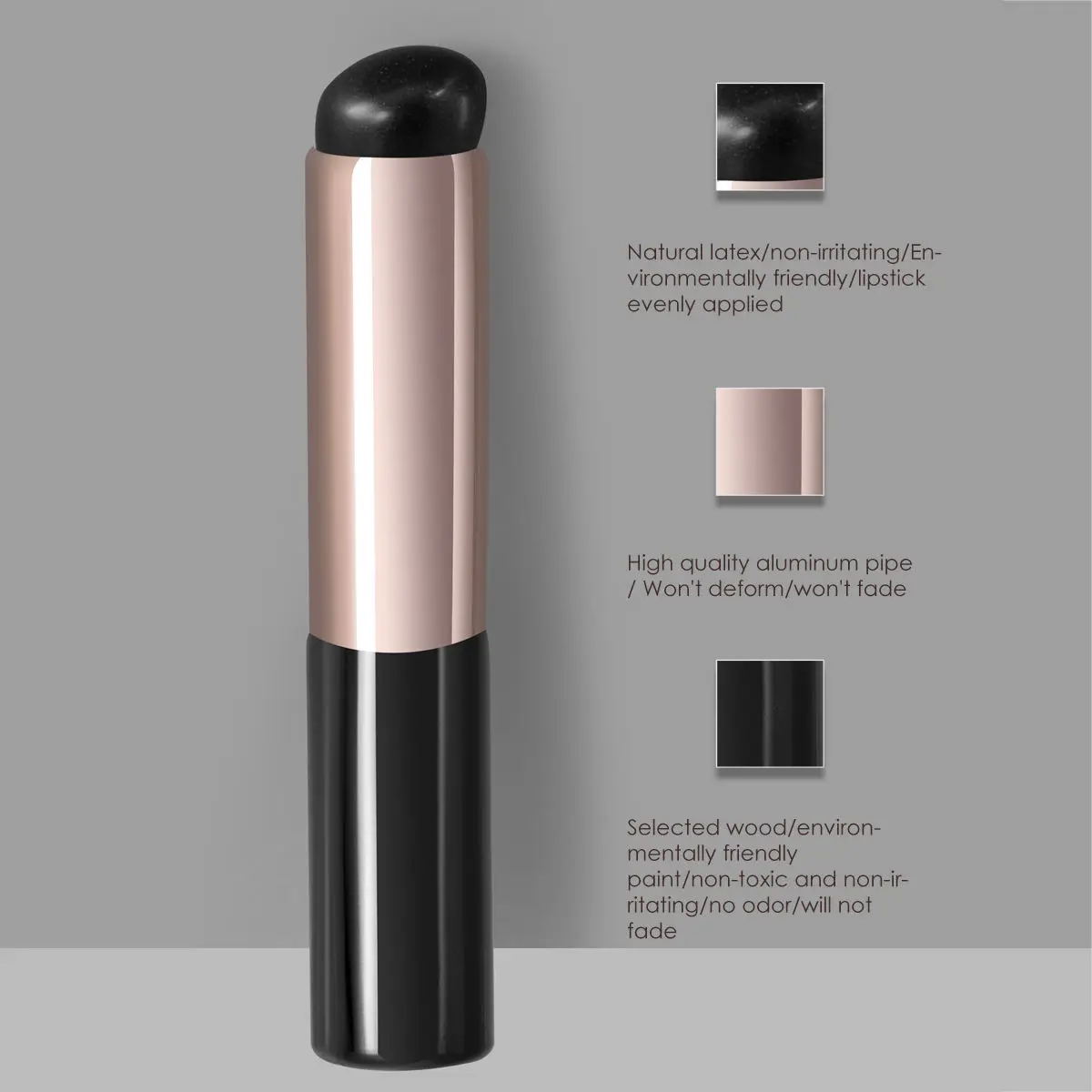 

OEM ODM Customizable 4 in 1 Travel Mini Makeup Brush Eye shadow Brush Foundation Face Concealing Blush Lip Brush