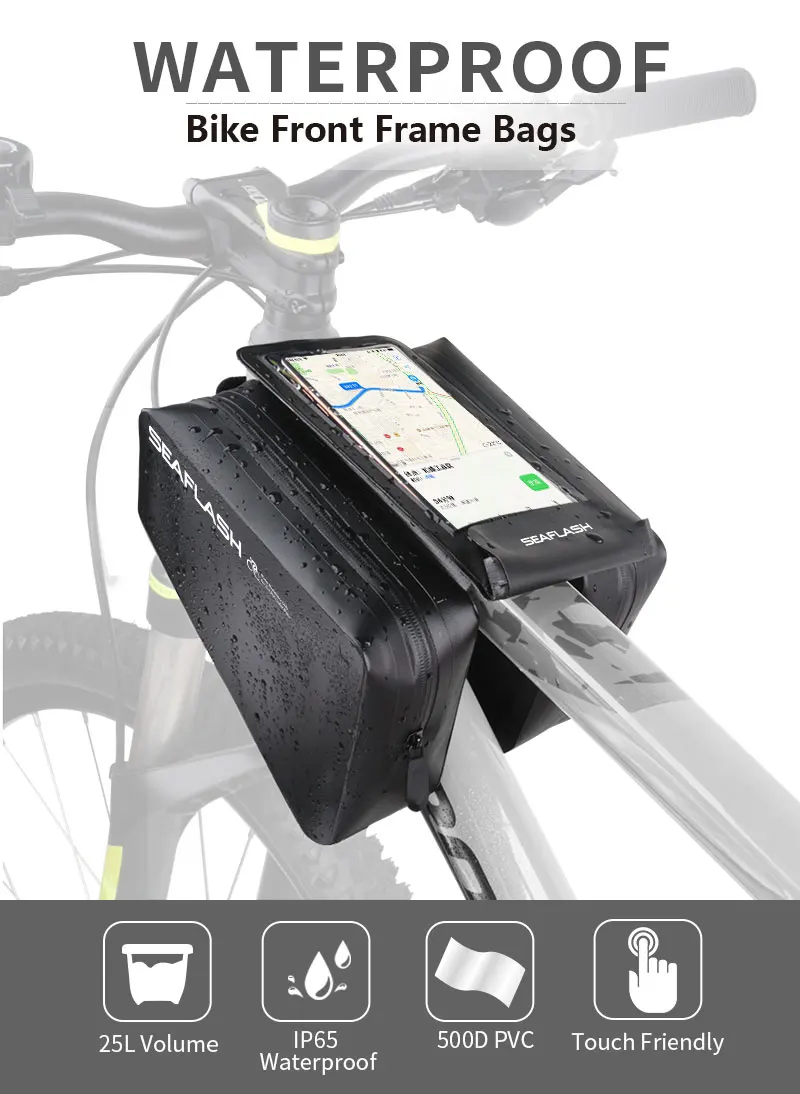 High quality Outdoor Cycling Front Basket Pannier Frame bike Bag Waterproof Bike Bag Durable Bicycle Bags