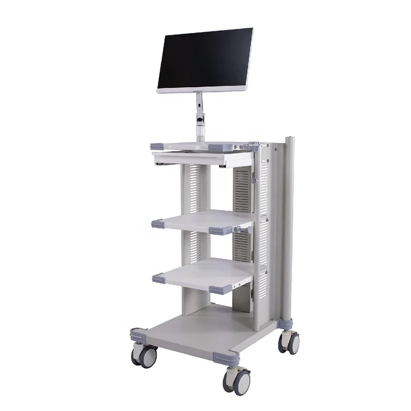 
hospital endoscopic system medic endoscope equipment endoscopy device trolley 