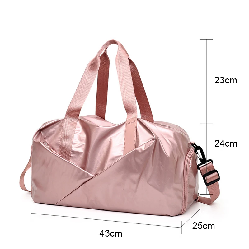 

Fashion Men Women Gym Bag With Side Pockets Overnight Travel Bag Woman Duffle With Shoe Compartment Female Travel Bagpack, 3 colors