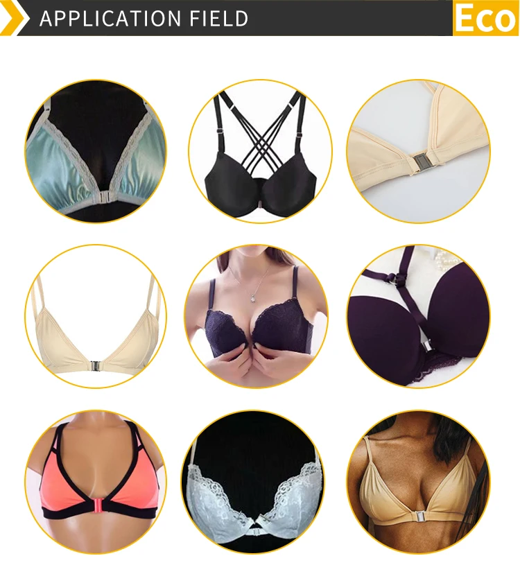 Wholesale 8mm Dark Green Bra Clasp Metal Front Closure Electroplating Snap Buckle For Underwear