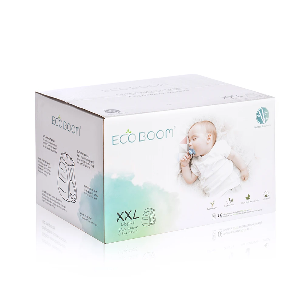 

ECO BOOM XXL size diaper compostable eco organic and 100% biodegradable baby nappies