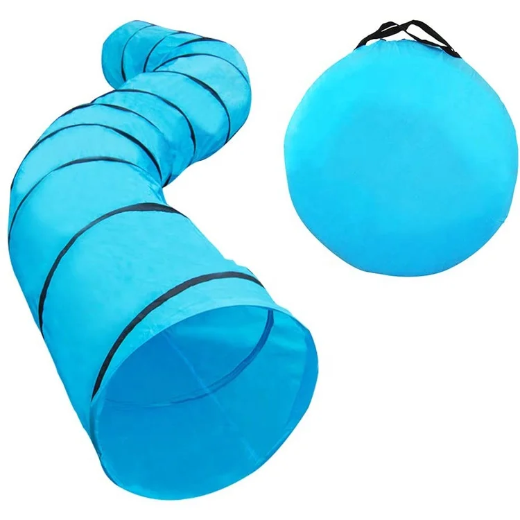 

Large Obstacle Equipment Play Tunnel For Training Dog Tunnel Agility, Blue