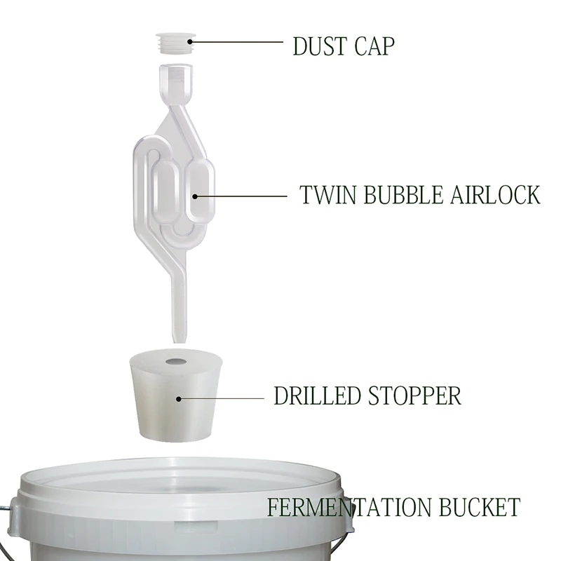 Sshape Double Bubble Airlock For Wine Making And Beer Making Air
