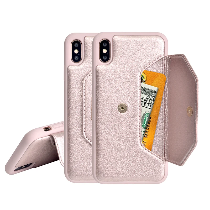 

PULOKA Best Selling Leather Card Slot Phone Case Back Cover Pouch Mobile Accessories for Iphone