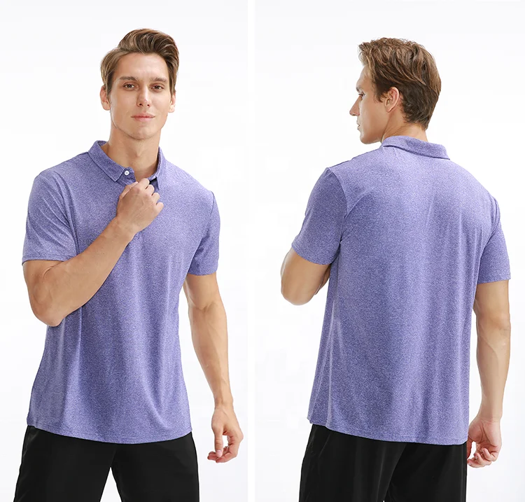 

Men's Golf Polo Shirt High Quality Tops Original Design Shirt Short Sleeve Plus Size 100% Cotton Women Embroidered Polo Shirt, Purple