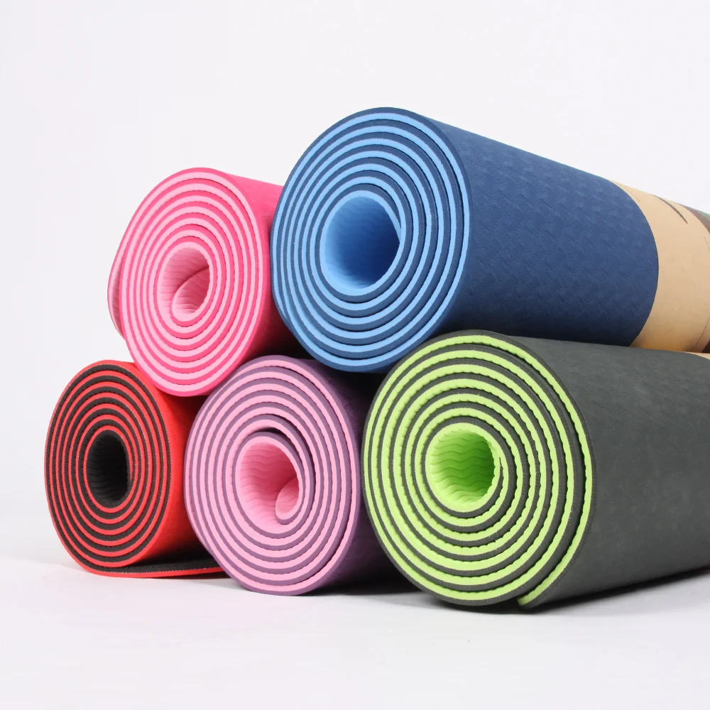 

Custom Printed Logo Best Quality Yoga Mats Yoga & Pilates 183*61cm TPE yoga mat, Customized colors