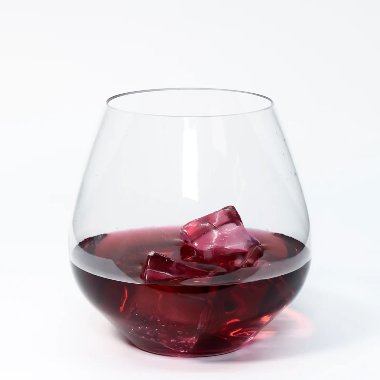 

8oz 12oz 16oz 18oz Plastic Glassware Wine Glass Unbreakable Shatterproof Stemless Wine Plastic Glasses Wine Cup, Customized