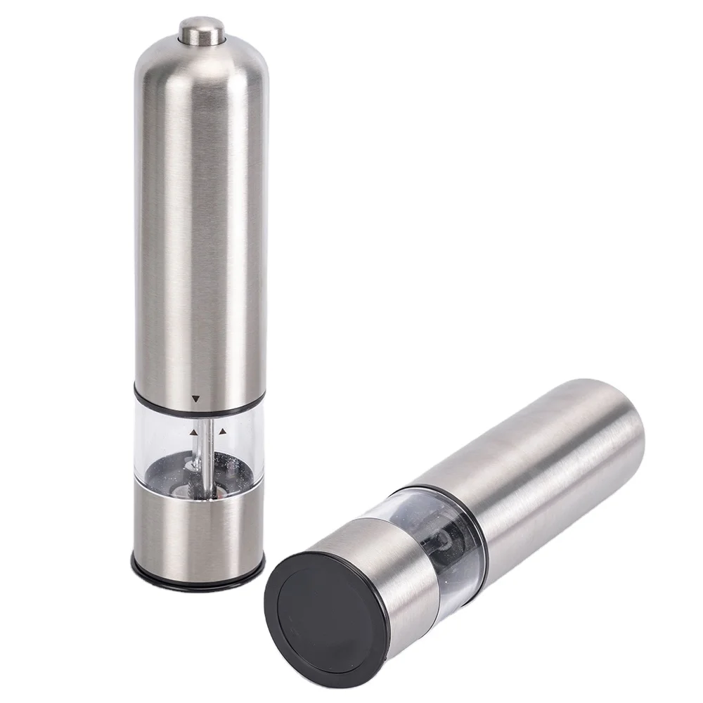 

Stainless Steel Electric Salt and Pepper Grinder Set black pepper grinder set, Customer requested