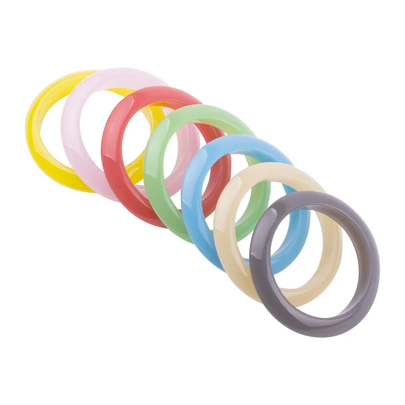 

JUHU resin bracelets bangles For Women Simple waterproof bracelet Jewelry wholesale fashion acrylic chunky bracelet 2021, Colorful