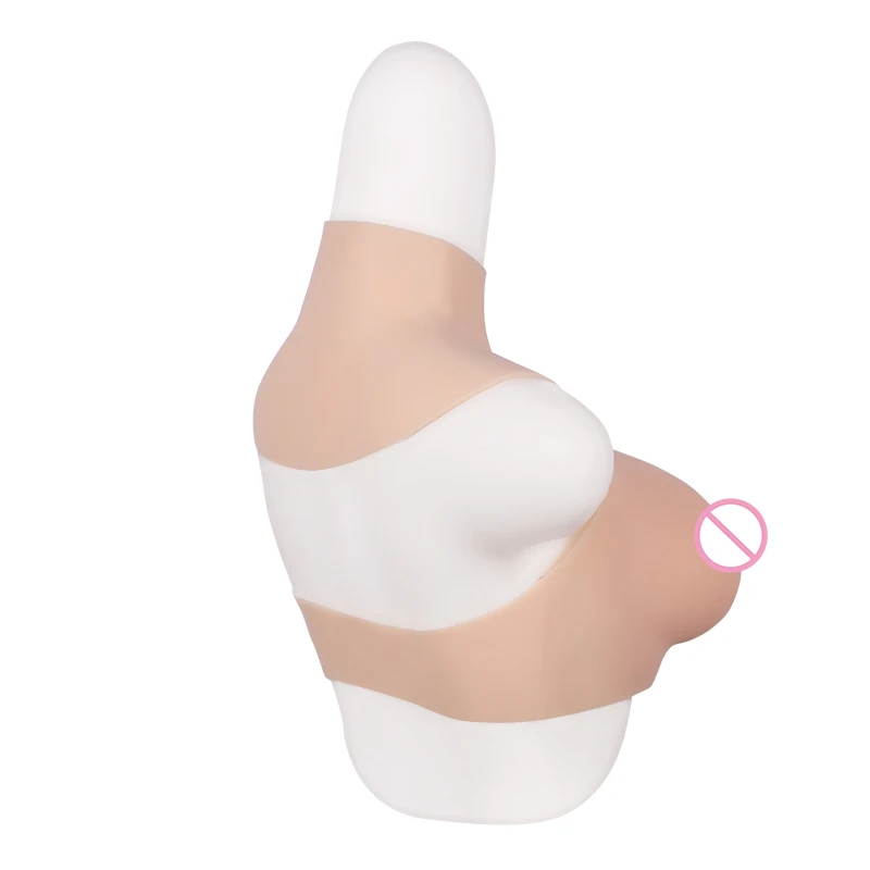 

KnowU B Cup New Hollow-Carved Design High Collar Crossdressing Silicone Boobs Silicone Breast Forms for Transvestite
