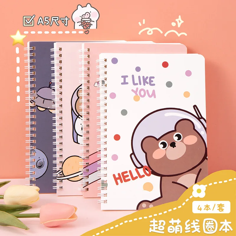

wholesale eco friendly diary notebook kawaii cute kids anime school students cartoon coil notebook