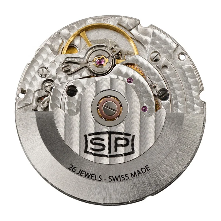 

Swiss mechanical watch movements automatic STP 1-11 movement, Silver