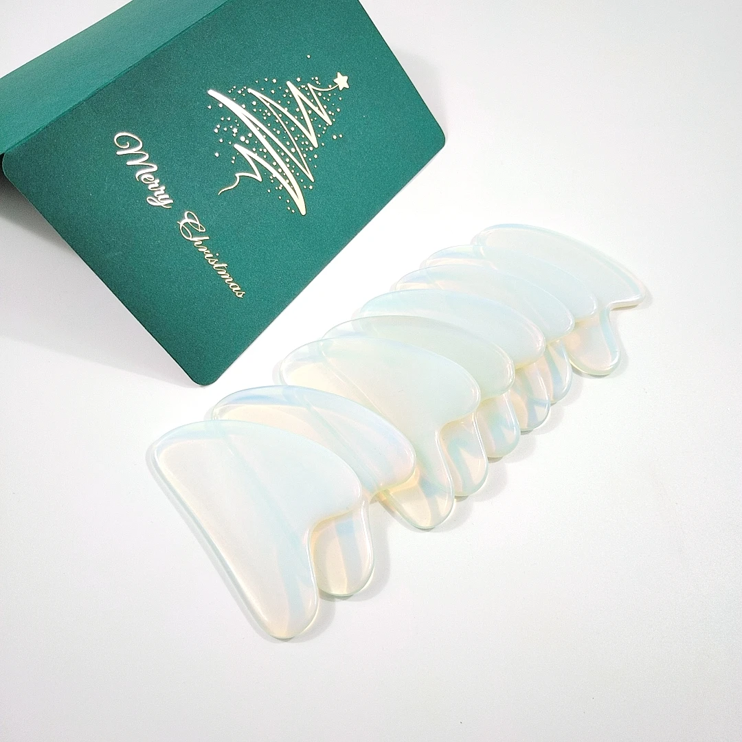 

Wholesale Natural Opalite Facial Guasha Scraping Tools Heart Gua Sha Massage Tools For Face