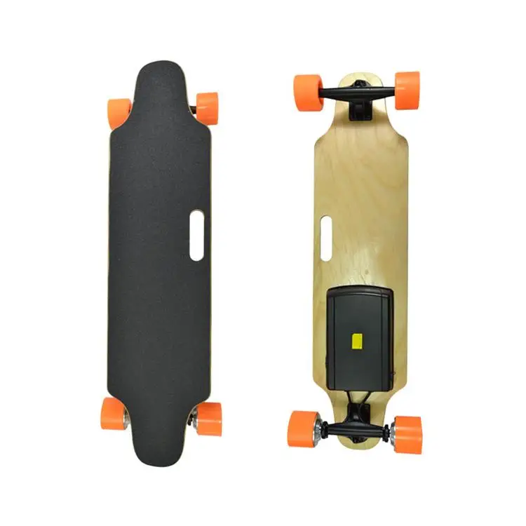 

Wholesale High Performance Long Board 4 Wheels Electric Skateboards Double Motor 600W For Sale