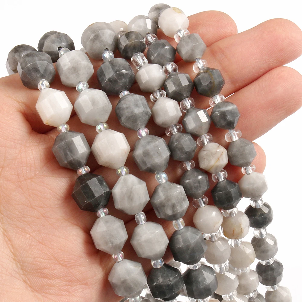 

Wholesale 8MM 10MM Faceted Natural Olive Shape Hawk's Eye Agate Stone Beads For DIY Jewelry Making