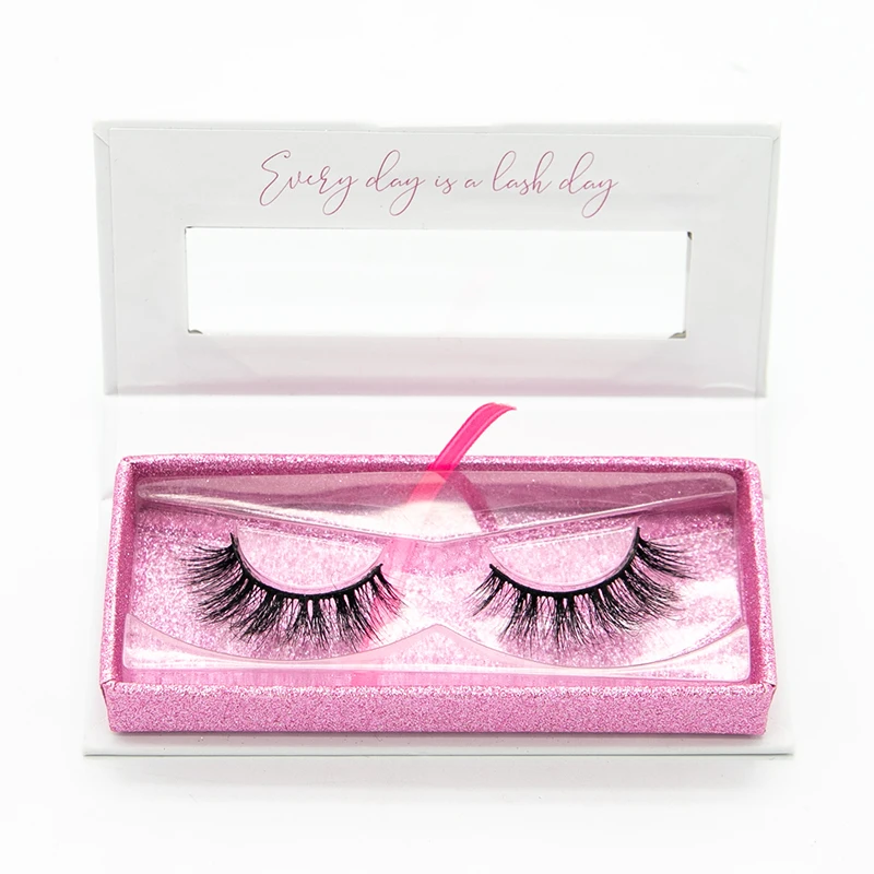 

private label 3d mink eyelashes with customize packaging box, Natural black