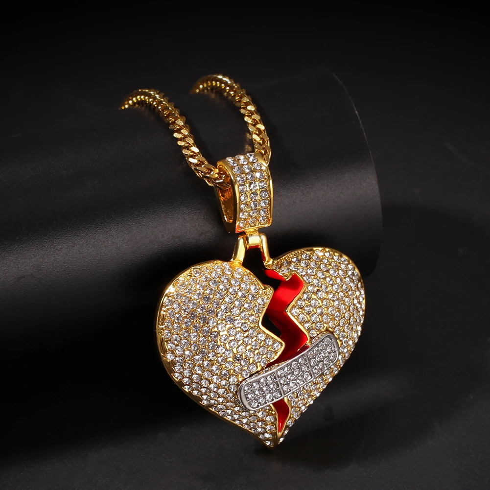 Full Diamond Band Aid Broken Heart 
