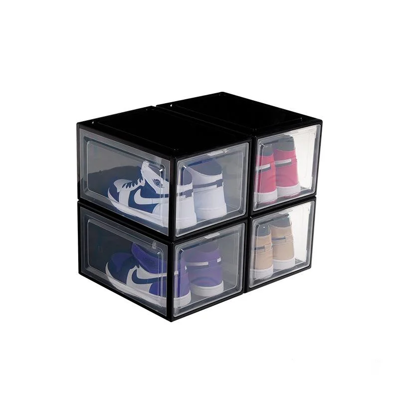 

Amazon Hot Stackable Magnet Plastic Foldable Display Transparent Large Sneaker Shoe Organizer Storage Box