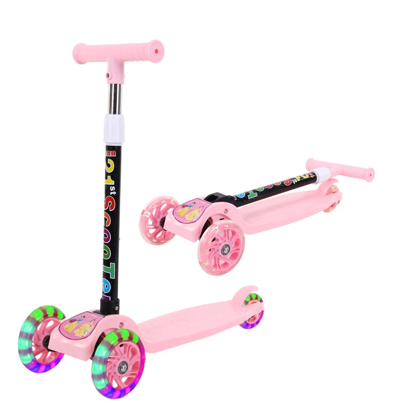 

Foldable and Light Emitting Children's Scooter Kick Foot Scooter For Children Kid Scooter Toys Kids 3 Wheel